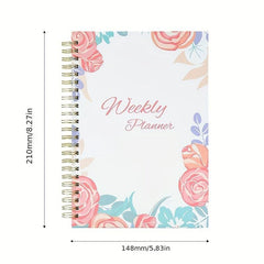 A5 Weekly Planner English Schedule Coil Notebook
