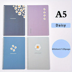 4pcs A5 Coil Dream Pattern Notebook 60 Sheets Loose Leaf