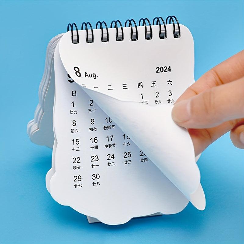 Cartoon Panda Mini Desk Calendar Portable Planning Supplies