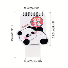 Cartoon Panda Mini Desk Calendar Portable Planning Supplies