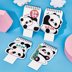 Cartoon Panda Mini Desk Calendar Portable Planning Supplies