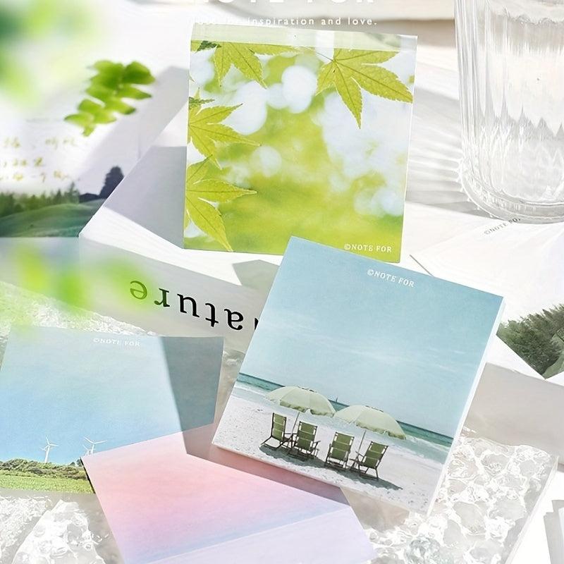 Landscape Notes Minimalist Message Collage Journal 100 Sheets