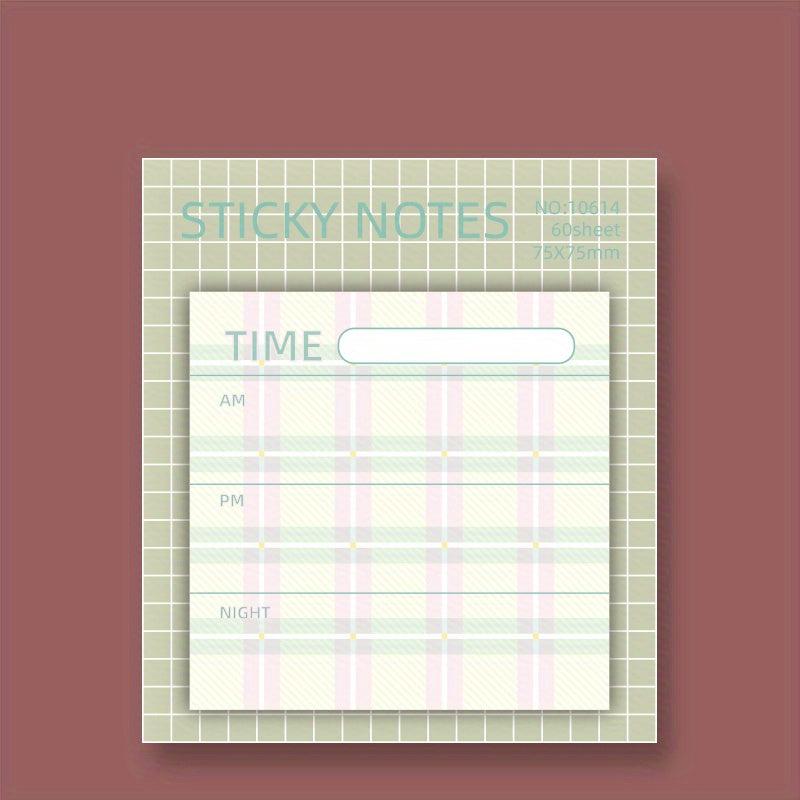 Plaid Sticky Notes 60 Sheets Student Notepad Creative N Times Stickers