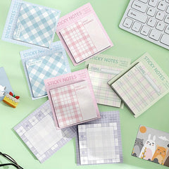 Plaid Sticky Notes 60 Sheets Student Notepad Creative N Times Stickers