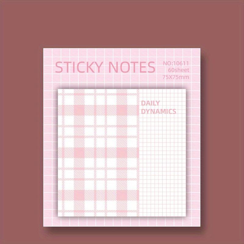 Plaid Sticky Notes 60 Sheets Student Notepad Creative N Times Stickers