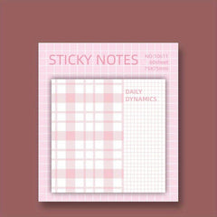 Plaid Sticky Notes 60 Sheets Student Notepad Creative N Times Stickers