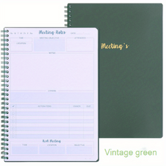 B5 Soft Copy Book Coil Meeting Record 120 Pages