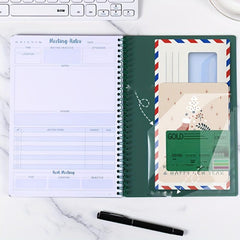 B5 Soft Copy Book Coil Meeting Record 120 Pages