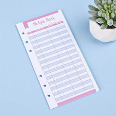 Budget Pack 12 Sheets w/ Hole for Core Card