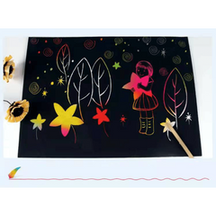 Kids Colorful Scraping Paper for DIY Painting A4 Size