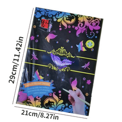 Kids Colorful Scraping Paper for DIY Painting A4 Size