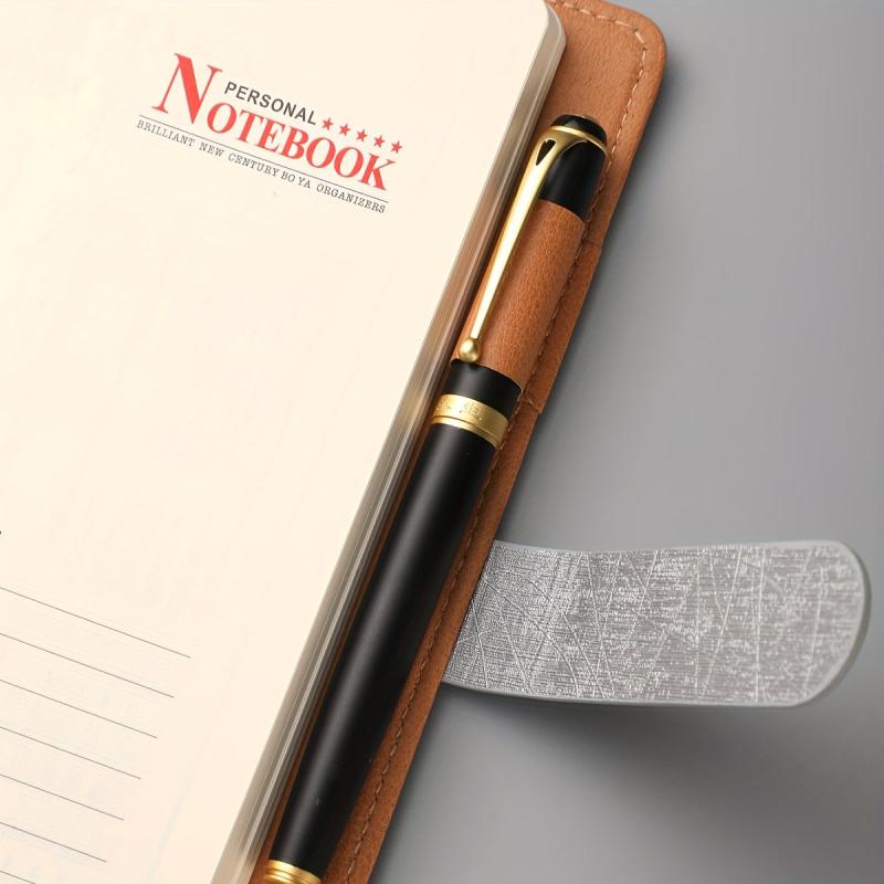 Faux Leather Business Notebook Metal Buckle Office Meeting Minutes Notebook