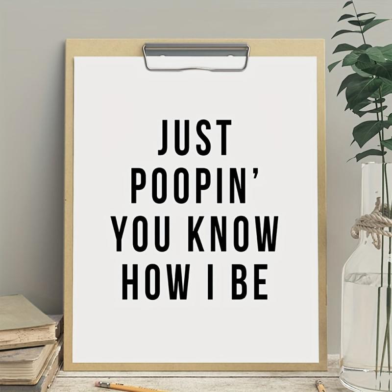 Funny Office Bathroom Art Wall Decor Poster for Restroom