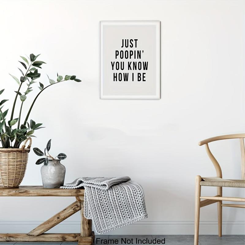 Funny Office Bathroom Art Wall Decor Poster for Restroom