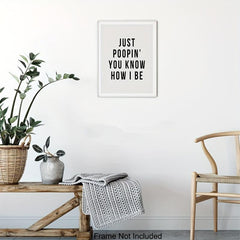 Funny Office Bathroom Art Wall Decor Poster for Restroom