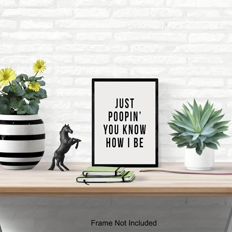 Funny Office Bathroom Art Wall Decor Poster for Restroom