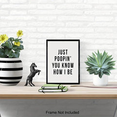 Funny Office Bathroom Art Wall Decor Poster for Restroom