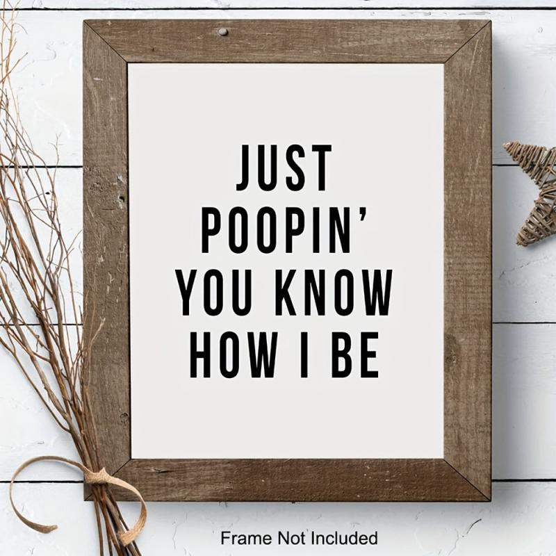 Funny Office Bathroom Art Wall Decor Poster for Restroom