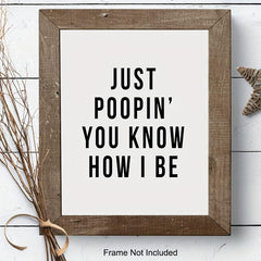 Funny Office Bathroom Art Wall Decor Poster for Restroom