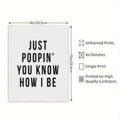 Funny Office Bathroom Art Wall Decor Poster for Restroom