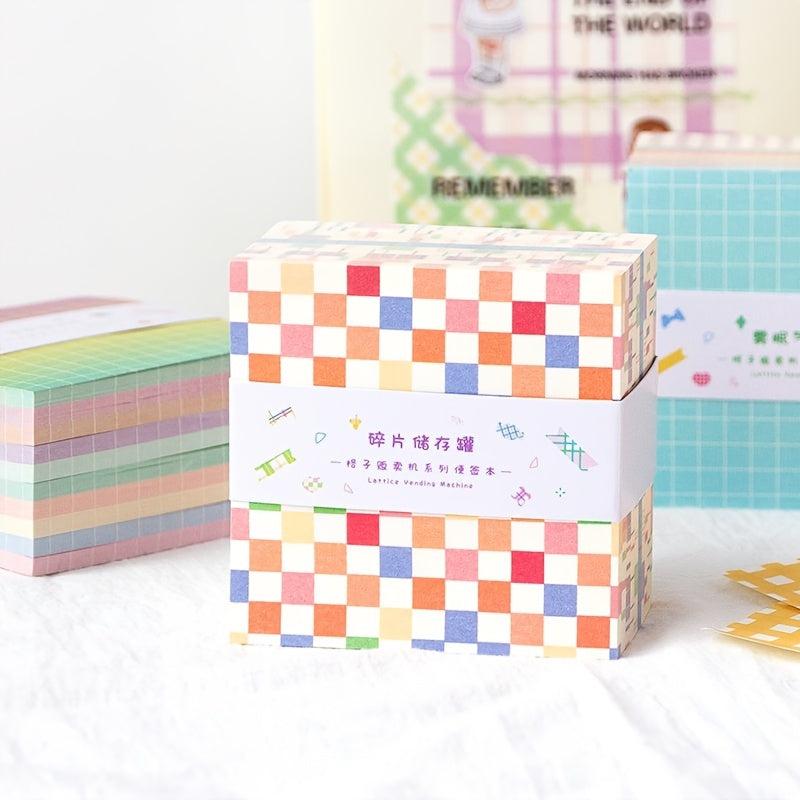 400 Sheets Notepad Grid Vending Machine Series Fresh Grid Pattern Base Paper