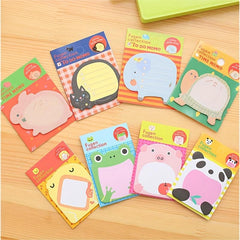 20 Sheets Animal Sticky Notes Cute Animal Memo Pads for Office Use