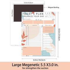 Magnetic Daily Planner Notepad - Stay Organized and Motivated