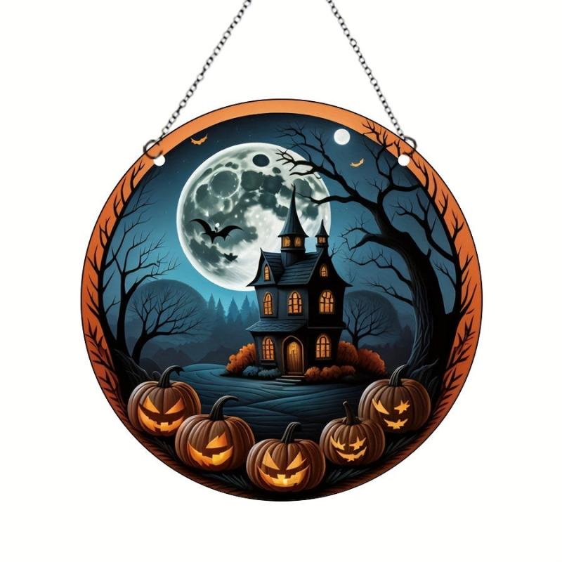 Spooky Moonlight Castle Halloween Decoration