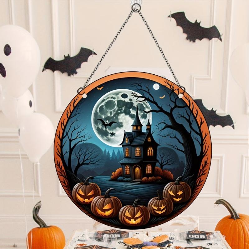 Spooky Moonlight Castle Halloween Decoration