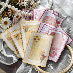 20pcs Flower Fairy Lace Writing Paper Forest Elf Series Retro Decorations