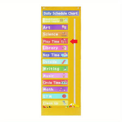 Classroom Calendar & Schedule Set with Pattern Cards & Storage Pocket