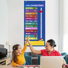 Classroom Calendar & Schedule Set with Pattern Cards & Storage Pocket