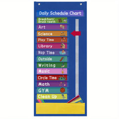 Classroom Calendar & Schedule Set with Pattern Cards & Storage Pocket