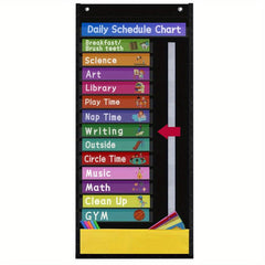 Classroom Calendar & Schedule Set with Pattern Cards & Storage Pocket