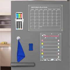 Acrylic Monthly Calendar Whiteboard Set