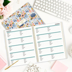 2022 Monthly Planner A4 Jan-Dec, Tabs, Wire Biding, 12 Months, Flower Design