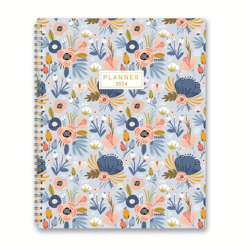 2022 Monthly Planner A4 Jan-Dec, Tabs, Wire Biding, 12 Months, Flower Design