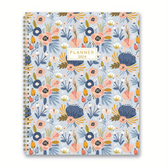 2022 Monthly Planner A4 Jan-Dec, Tabs, Wire Biding, 12 Months, Flower Design