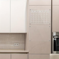 2pcs Acrylic Magnetic Dry Erase Calendar & Blank Board For Fridge