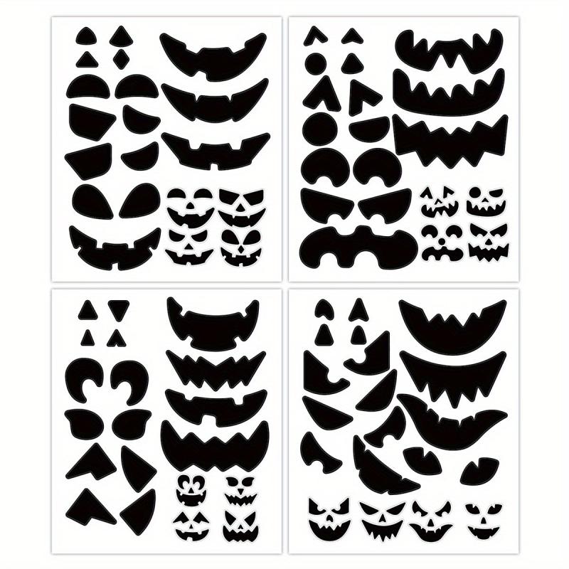 Halloween Pumpkin Decorating Craft Stickers - 4 Sheets