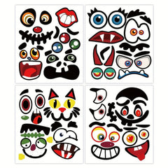Halloween Pumpkin Decorating Craft Stickers - 4 Sheets