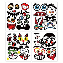 Halloween Pumpkin Decorating Craft Stickers - 4 Sheets