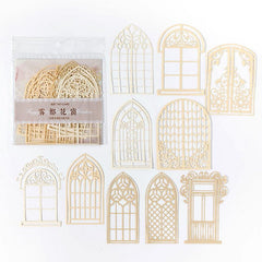 10pcs Special Paper Window Flower Butterfly Hollow Lace Decoration