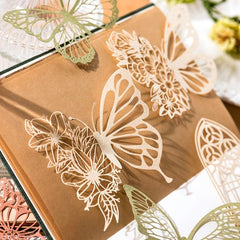 10pcs Special Paper Window Flower Butterfly Hollow Lace Decoration