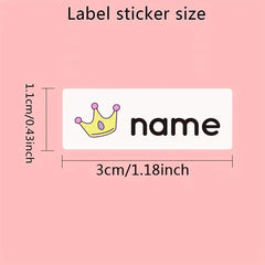 Custom Name Stickers Waterproof Cartoon Pattern Label