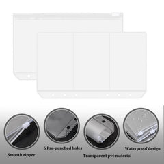 A6 Refillable Paper Set Lined Inserts 80 Sheets for 6 Ring Binder Notebook