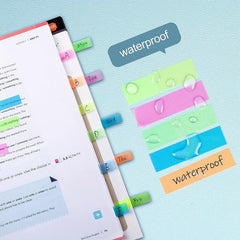 1020 Sheets Fluorescent Index Stickers Waterproof Sticky Note Paper