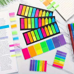 1020 Sheets Fluorescent Index Stickers Waterproof Sticky Note Paper