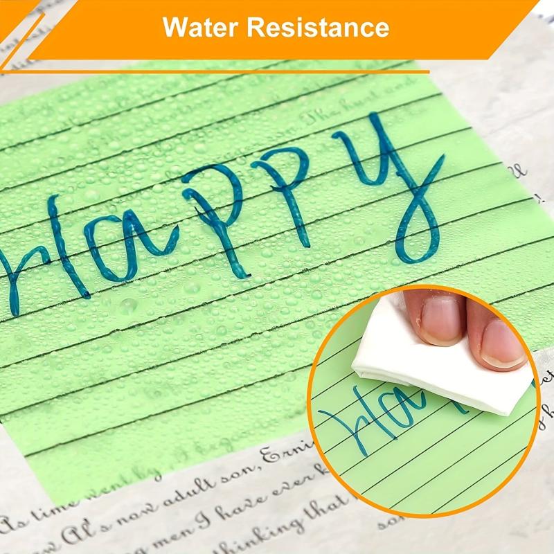 300 Horizontal Line Transparent Sticky Notes Waterproof Stickers
