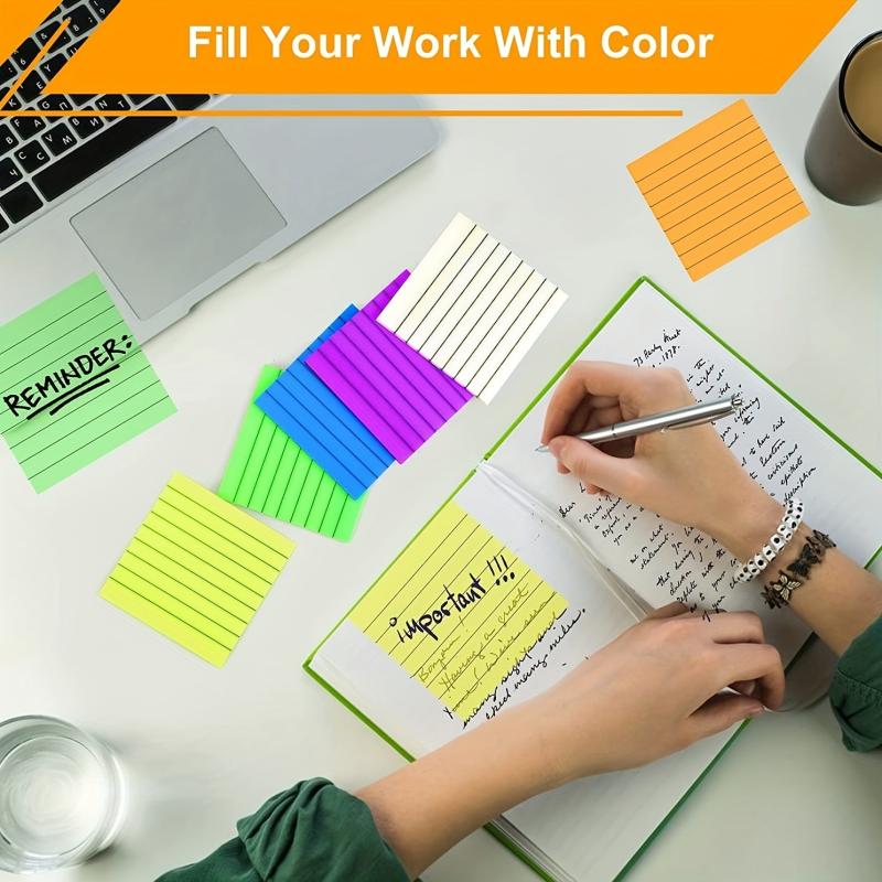 300 Horizontal Line Transparent Sticky Notes Waterproof Stickers